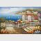 Peintures méditerranéennes de paysage marin, art côtier contemporain de mur de toile